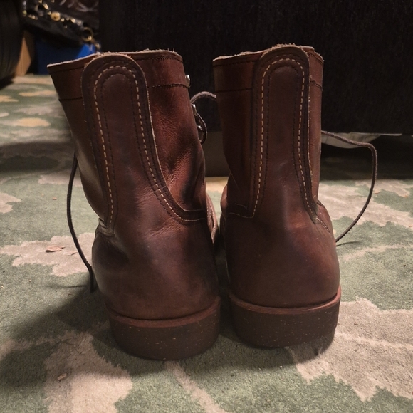 Red Wing Shoes Dark Brown Leather Boots - Picture 13 of 15